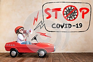 Stop global pandemic coronavirus COVID-19 concept