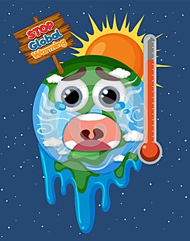 Stop global warming poster design