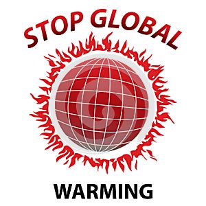 Stop Global Warming text