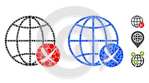 Stop Global Web Composition Icon of Circles