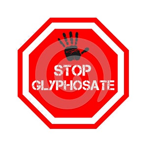 Stop glyphosate sign illustration