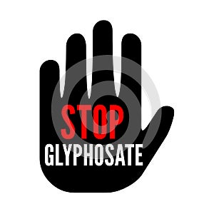 Stop glyphosate symbol illustration