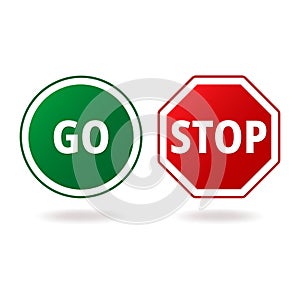 Stop and go road signage