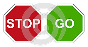 Stop go sign