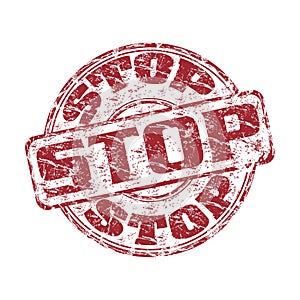 Stop grunge rubber stamp