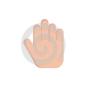 Stop, Hand  Flat Color Icon. Vector icon banner Template