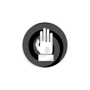 Stop Hand Flat Vector Icon
