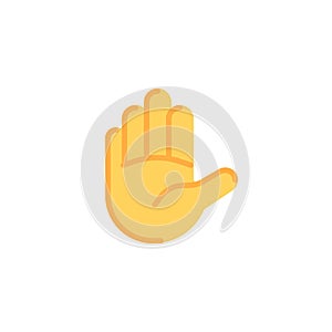 Stop hand gesture flat icon