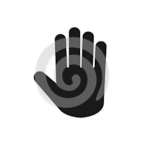 Stop hand palm vector icon for your web site design, logo, app, UI. illustration