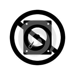 Stop Hard disk Isolated Vector icon which can easily modify or edit