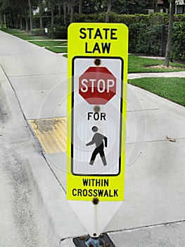 Stop Here Crosswalk Sign
