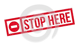 Stop Here rubber stamp
