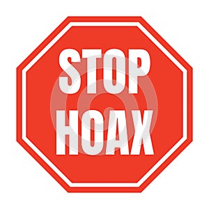 Stop hoax symbol icon