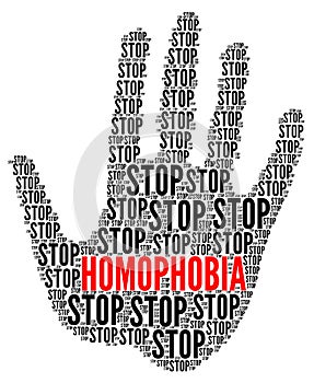 Stop homophobia symbol illustration photo