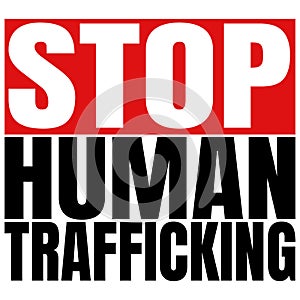Stop human trafficking banner. Vector