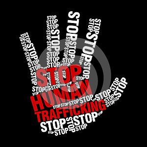 Stop human trafficking logo template