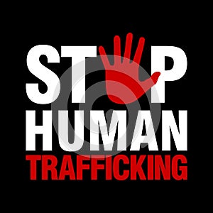 Stop human trafficking logo template