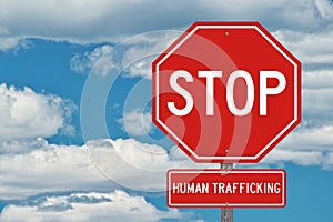 Stop Human Trafficking Sign