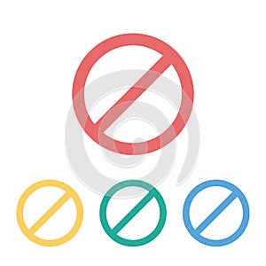 Stop icon, ban, prohibit, forbid, taboo, inhibit, outlaw photo