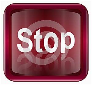 Stop icon dark red