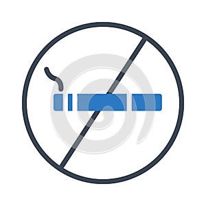 Stop glyph colour vector icon
