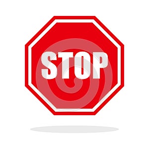 Stop icon. Vector illustration. Web icon.