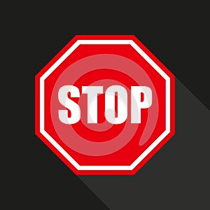 Stop icon. Vector illustration. Web icon.
