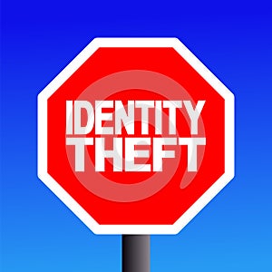 Stop Identity theft sign