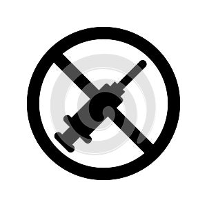 Stop Injection Isolated Vector icon which can easily modify or edit