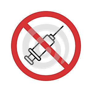 Stop Injection Isolated Vector icon which can easily modify or edit
