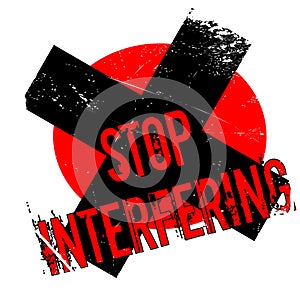 Stop Interfering rubber stamp