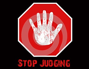 Stop Judging Illustration photo