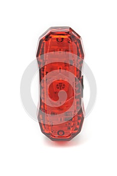 Stop lights for a bike on a white background