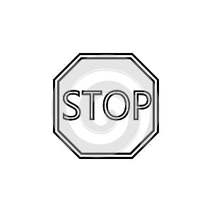 Stop line icon, Traffic regulatory sign