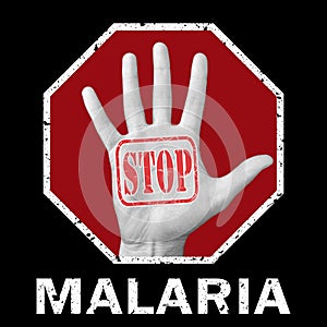 Stop malaria conceptual illustration. Global social problem