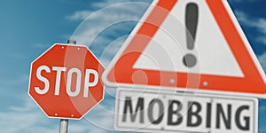 Stop mobbing, in German photo