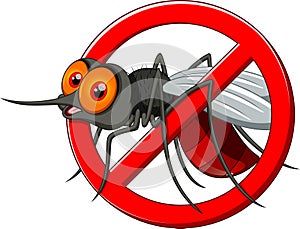 Stop mosquito cartoon