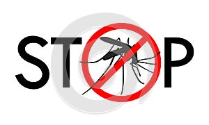 Stop mosquito sign