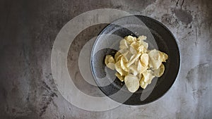 Stop Motion Animation of Potato Chips Disappearing from a Bowl