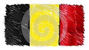 Stop motion marker drawn Belgium flag cartoon animation background new quality national patriotic colorful symbol video