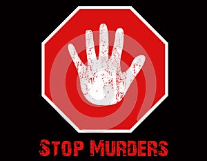 Stop Murders Illustration photo