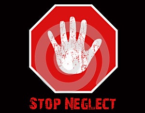 Stop Neglect Illustration photo