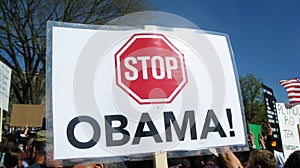 Stop Obama Sign at Rally