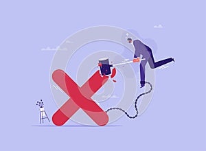 Stop obsessing over mistakes concept