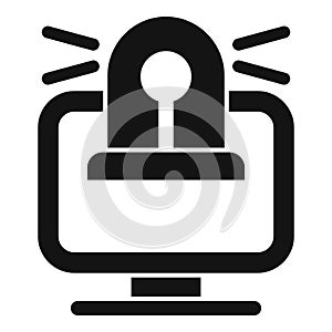 Stop online theft icon simple vector. Secure crime