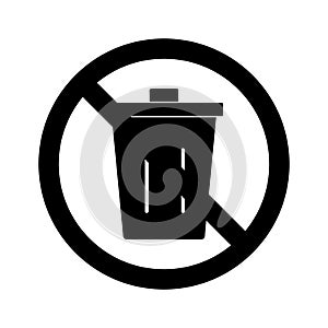 Stop Open dustbin Isolated Vector icon which can easily modify or edit