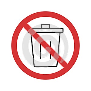 Stop Open dustbin Isolated Vector icon which can easily modify or edit