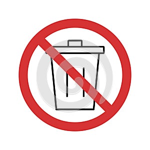 Stop Open dustbin Isolated Vector icon which can easily modify or edit