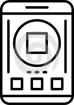 Stop Outline Vector Icon