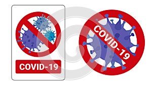 STOP Ð¡OVID-19 - a sign. EPS 10 Vector